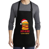 Hot Trend Happy Holidays With Cheese Shirt Christmas Cheeseburger Gift Medium-length Apron | Artistshot