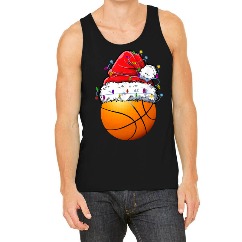 Basketball Santa Christmas Pajamas Sport Boys Men Funny Xmas Tank Top by Davidartist | Artistshot