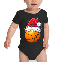 Basketball Santa Christmas Pajamas Sport Boys Men Funny Xmas Baby Bodysuit | Artistshot