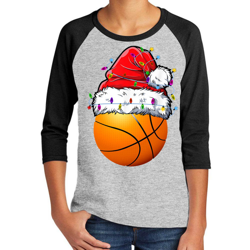 Basketball Santa Christmas Pajamas Sport Boys Men Funny Xmas Youth 3/4 Sleeve by Davidartist | Artistshot