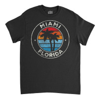 Miami Florida Fl Vintage Retro 70s Classic T-shirt | Artistshot