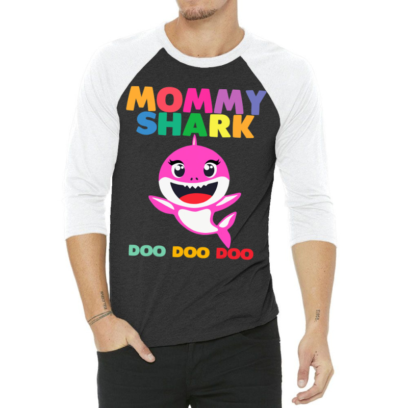 Mommy Shark Doo Doo   Mother S Day Mommy Shark 3/4 Sleeve Shirt | Artistshot