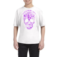 Sugar Skull Calavera Domestic Violence Awareness T Shirt Youth Tee | Artistshot