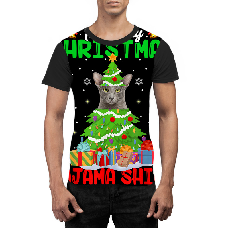 Funny Oriental Cat Lover This Is My Christmas Pajama Xmas T Shirt Graphic T-shirt | Artistshot