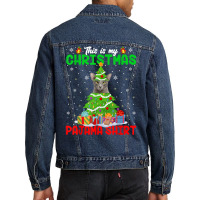 Funny Oriental Cat Lover This Is My Christmas Pajama Xmas T Shirt Men Denim Jacket | Artistshot