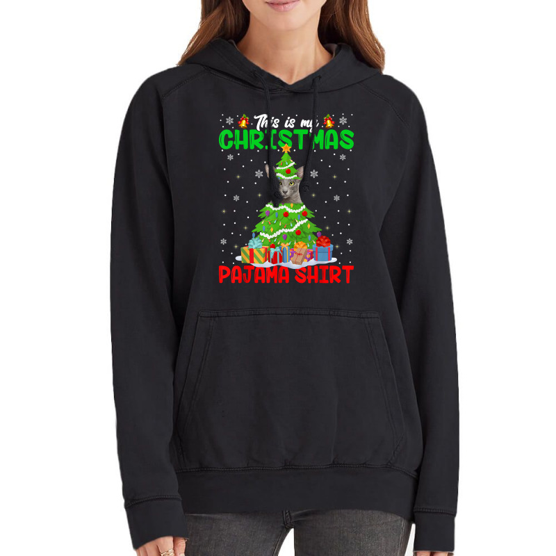 Funny Oriental Cat Lover This Is My Christmas Pajama Xmas T Shirt Vintage Hoodie | Artistshot