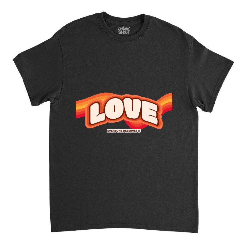 Retro Love Classic T-shirt by Pannell Quintero | Artistshot