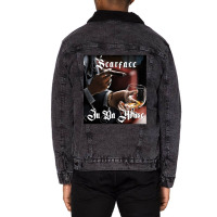 Scarface In Da House T Shirt Artwork Unisex Sherpa-lined Denim Jacket | Artistshot