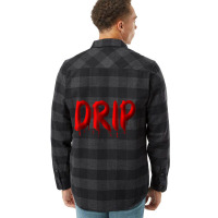 Limited Edition Drippy Red Drippin Letters Streetwear Hip Hop Tees Top Flannel Shirt | Artistshot