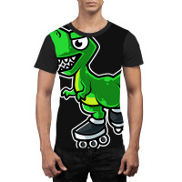 Dinosaur Tyrannosaurus Rex Retro Roller Skate Graphic Graphic T-shirt | Artistshot