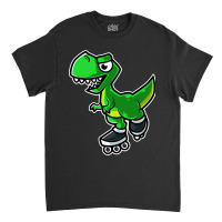 Dinosaur Tyrannosaurus Rex Retro Roller Skate Graphic Classic T-shirt | Artistshot