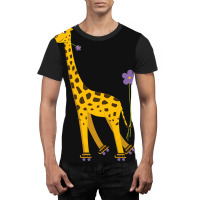 Trending Funny Roller Skating Giraffe Graphic T-shirt | Artistshot