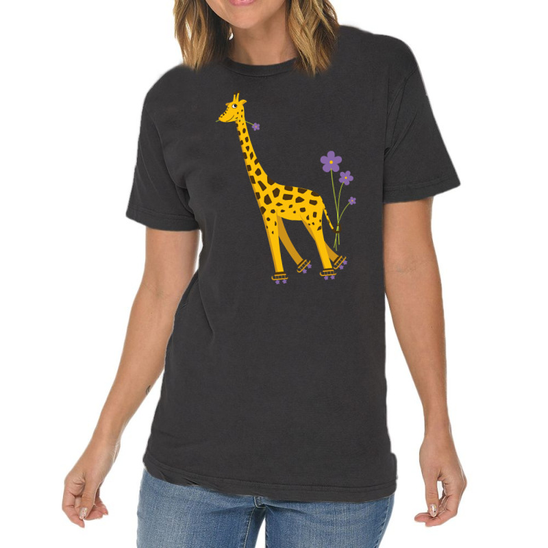 Trending Funny Roller Skating Giraffe Vintage T-Shirt by seifertmurryq3jmxs | Artistshot