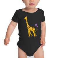 Trending Funny Roller Skating Giraffe Baby Bodysuit | Artistshot