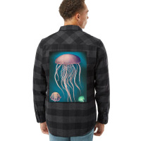 Jellyfish Artwork Beach Flannel Shirt | Artistshot