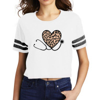 Leopard Stethoscope Cute Nurse Life Rn Registered Nurse Scorecard Crop Tee | Artistshot