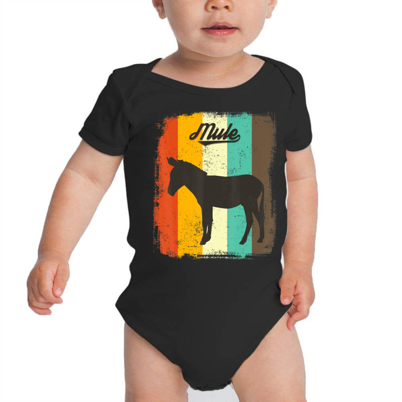 Mule Retro 70s Vintage Animal Lover Art Baby Bodysuit by michaelyounger19 | Artistshot