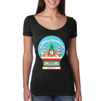 Hot Trend Newcastle Upon Tyne England Uk - Merry Christmas Snowglobe Women's Triblend Scoop T-shirt | Artistshot