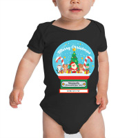 Hot Trend Newcastle Upon Tyne England Uk - Merry Christmas Snowglobe Baby Bodysuit | Artistshot