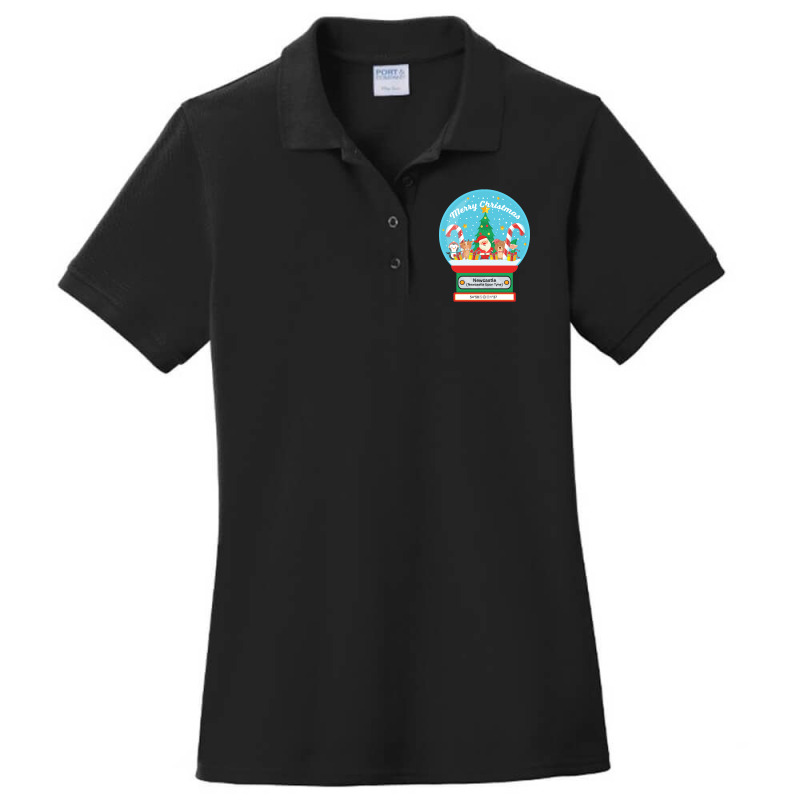 Hot Trend Newcastle Upon Tyne England Uk - Merry Christmas Snowglobe Ladies Polo Shirt by Milne Charlton | Artistshot