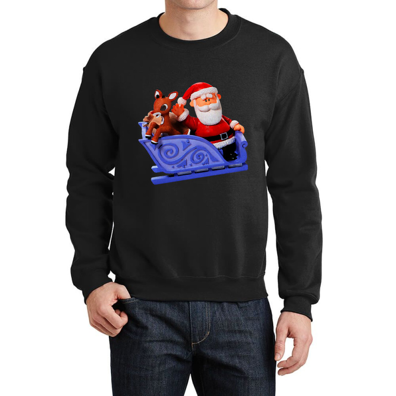 Trending Rudolph And Santa Rankin Bass Retro Vintage Crewneck Sweatshirt by Ledford Leslie | Artistshot