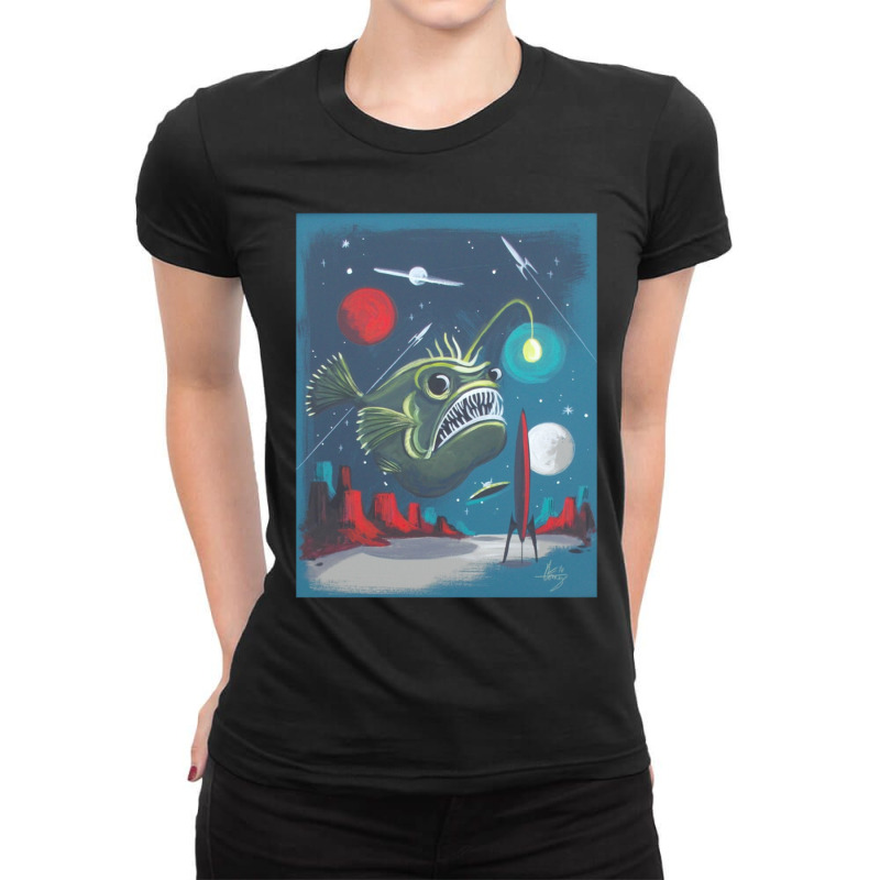 Spacescape Ladies Fitted T-Shirt by CHRISTOPHERBARRERAS | Artistshot