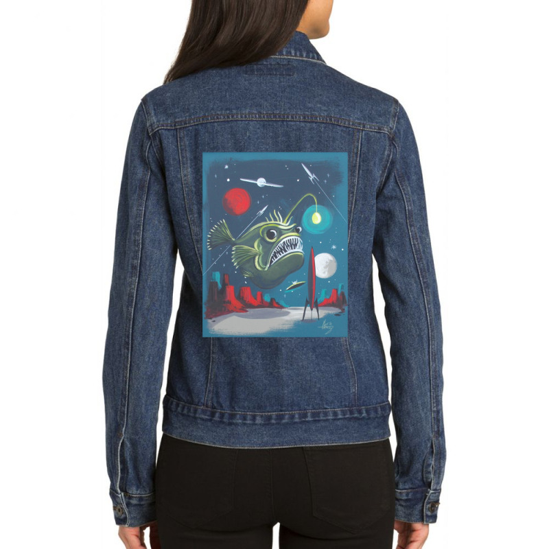 Spacescape Ladies Denim Jacket by CHRISTOPHERBARRERAS | Artistshot