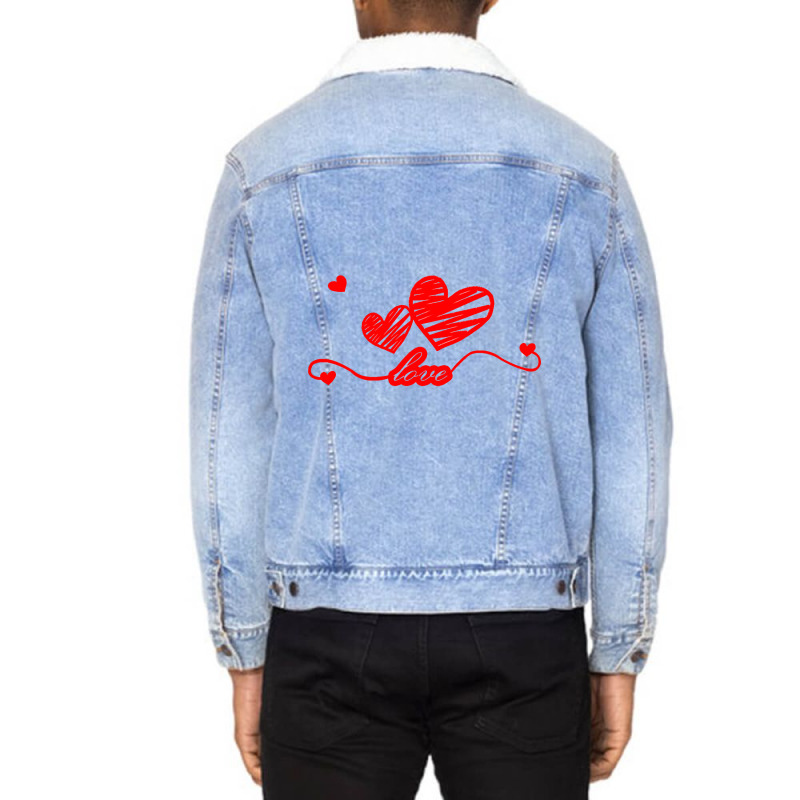 Limited Edition Two Heart Unisex Sherpa-lined Denim Jacket | Artistshot