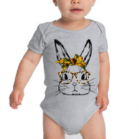 Cute Bunny Sunflower Bandana Leopard Glasses Easter Gifts Baby Bodysuit | Artistshot