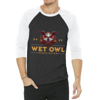 Wet Owl Association Owl Head 2022 3/4 Sleeve Shirt | Artistshot