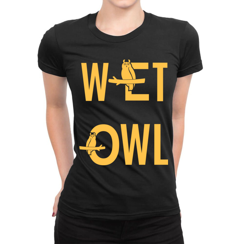 Wet Owl Text Meme Graphic 2022 Ladies Fitted T-Shirt by CHRISTOPHERBARRERAS | Artistshot