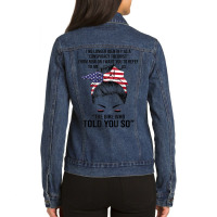 Trending I No Longer Identify The Girl Who Told You So Bunny Hair Ladies Denim Jacket | Artistshot