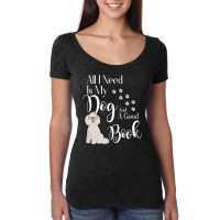 Limited Edition Poodle I Love My Dog Cute Book Reading Women's Triblend Scoop T-shirt | Artistshot