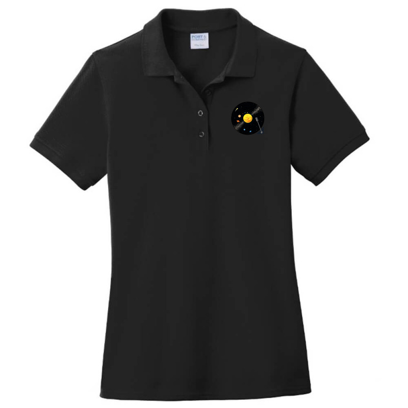 Solar System Vinyl Record Ladies Polo Shirt by MaryBirdsell | Artistshot