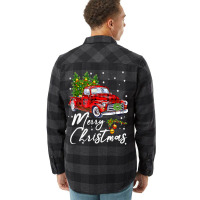 Merry Christmas Vintage Wagon Red Truck Pajama Family Party T Shirt Flannel Shirt | Artistshot