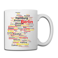 Germany Map Silhouette Towns Cities Flag Berlin Travel Coffee Mug | Artistshot