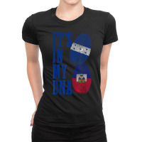 Honduras Haiti In My Dna Honduran Haitian Flag Pride T Shirt Ladies Fitted T-shirt | Artistshot