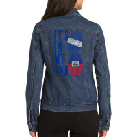 Honduras Haiti In My Dna Honduran Haitian Flag Pride T Shirt Ladies Denim Jacket | Artistshot