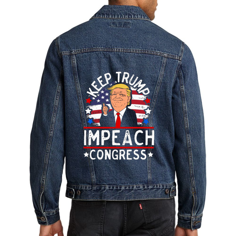 Keep Trump Impeach Congress Men Denim Jacket | Artistshot