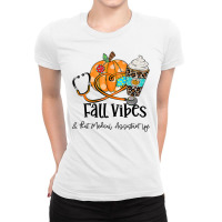 Fall Vibes And That Medical Assistant Life Pumpkin Ladies Fitted T-shirt | Artistshot