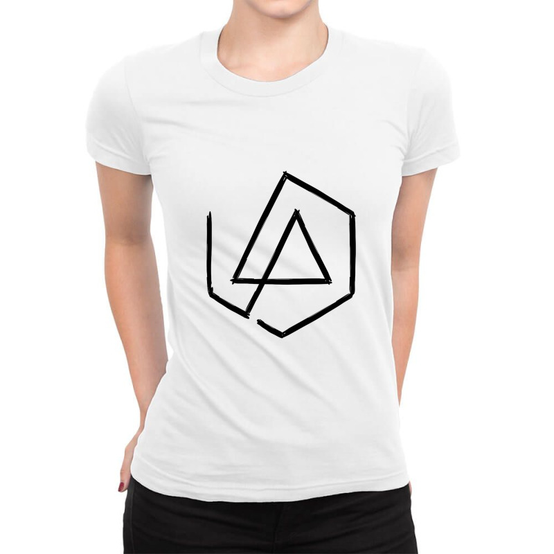 Black Linkin Pentagon Park Ladies Fitted T-Shirt by KayceeO'Conner | Artistshot