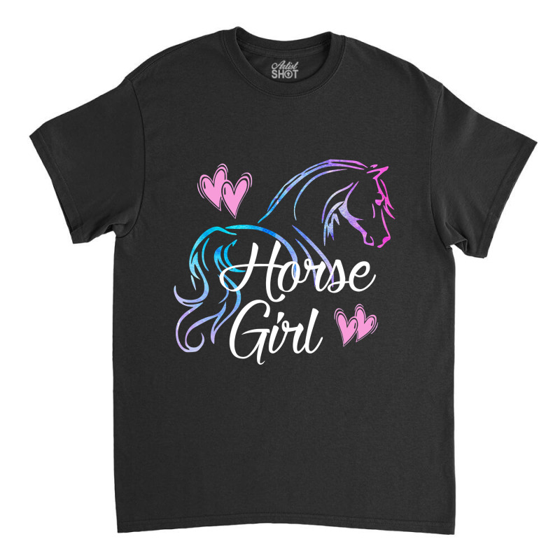 Horse Girl Gift For Horse Lover Equestrian Rider Teens Women Classic T-shirt by ElizabethAtist | Artistshot