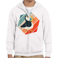 Iceland Animal Puffin Retro Hexa Puffin Lover Seabird Lover T Shirt Youth Zipper Hoodie | Artistshot