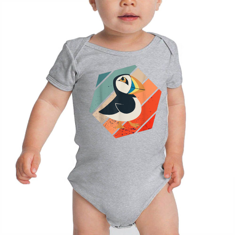 Iceland Animal Puffin Retro Hexa Puffin Lover Seabird Lover T Shirt Baby Bodysuit by maryannmjra8 | Artistshot