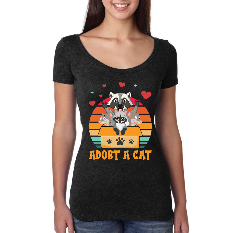 Limited Edition Cat Lover Adopt A Forbidden Cats Retro Women's Triblend Scoop T-shirt by webberkyla | Artistshot