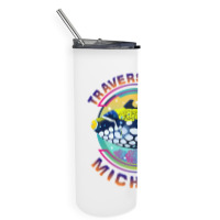 Traverse City Michigan Fishing Town, Clown Triggerfish With Colorful P Skinny Tumbler | Artistshot