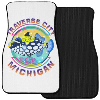 Traverse City Michigan Fishing Town, Clown Triggerfish With Colorful P Front Car Mat | Artistshot