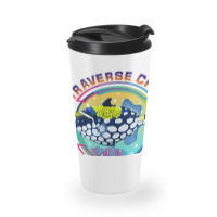 Traverse City Michigan Fishing Town, Clown Triggerfish With Colorful P Travel Mug | Artistshot