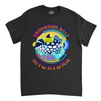 Traverse City Michigan Fishing Town, Clown Triggerfish With Colorful P Classic T-shirt | Artistshot