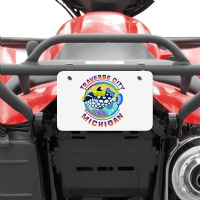 Traverse City Michigan Fishing Town, Clown Triggerfish With Colorful P Atv License Plate | Artistshot